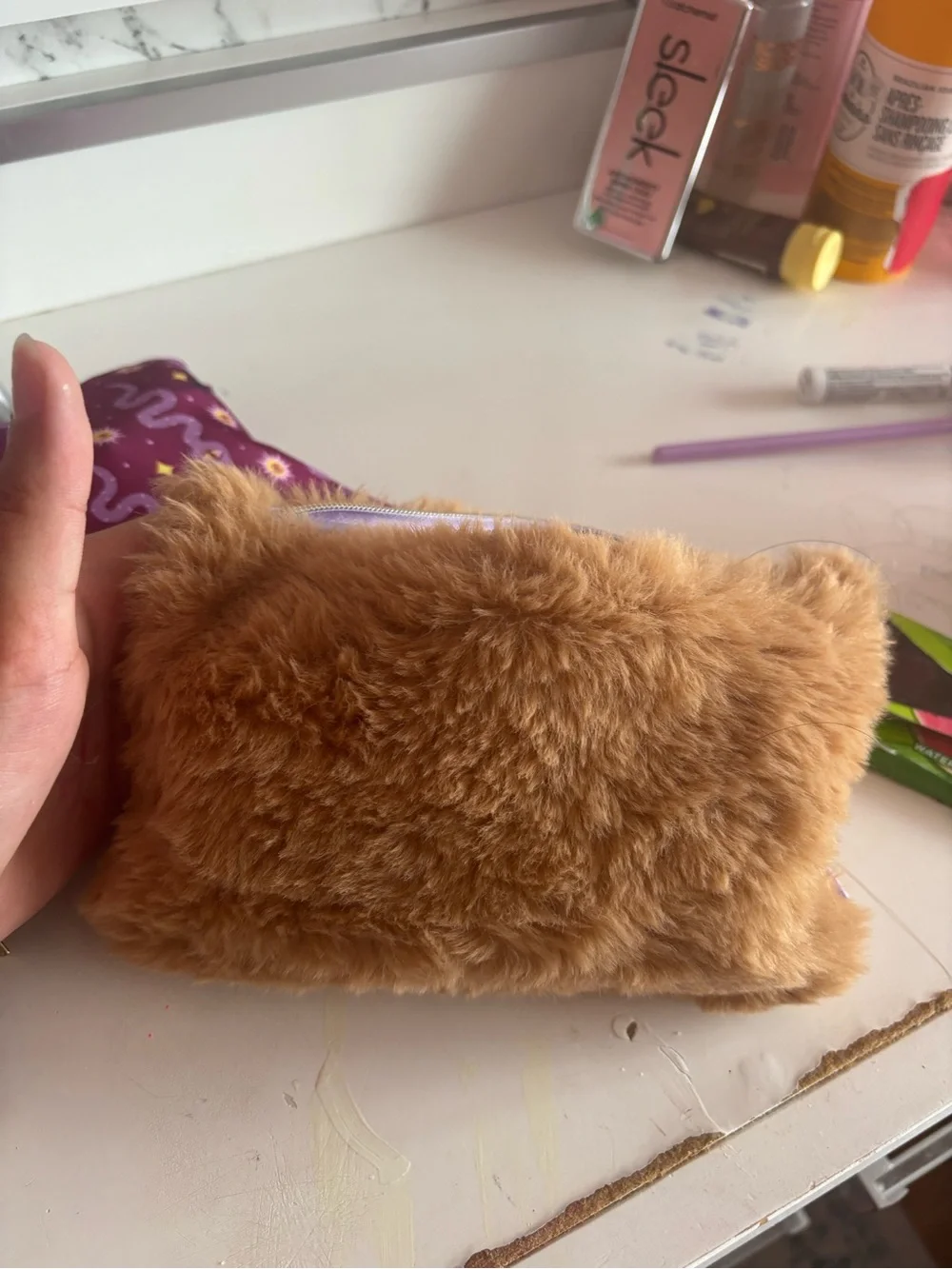 ipsy Purple Mystic Eye Print Cosmetic Pouch